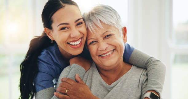 Caregiver embracing a resident at Cherish Adult Family Home